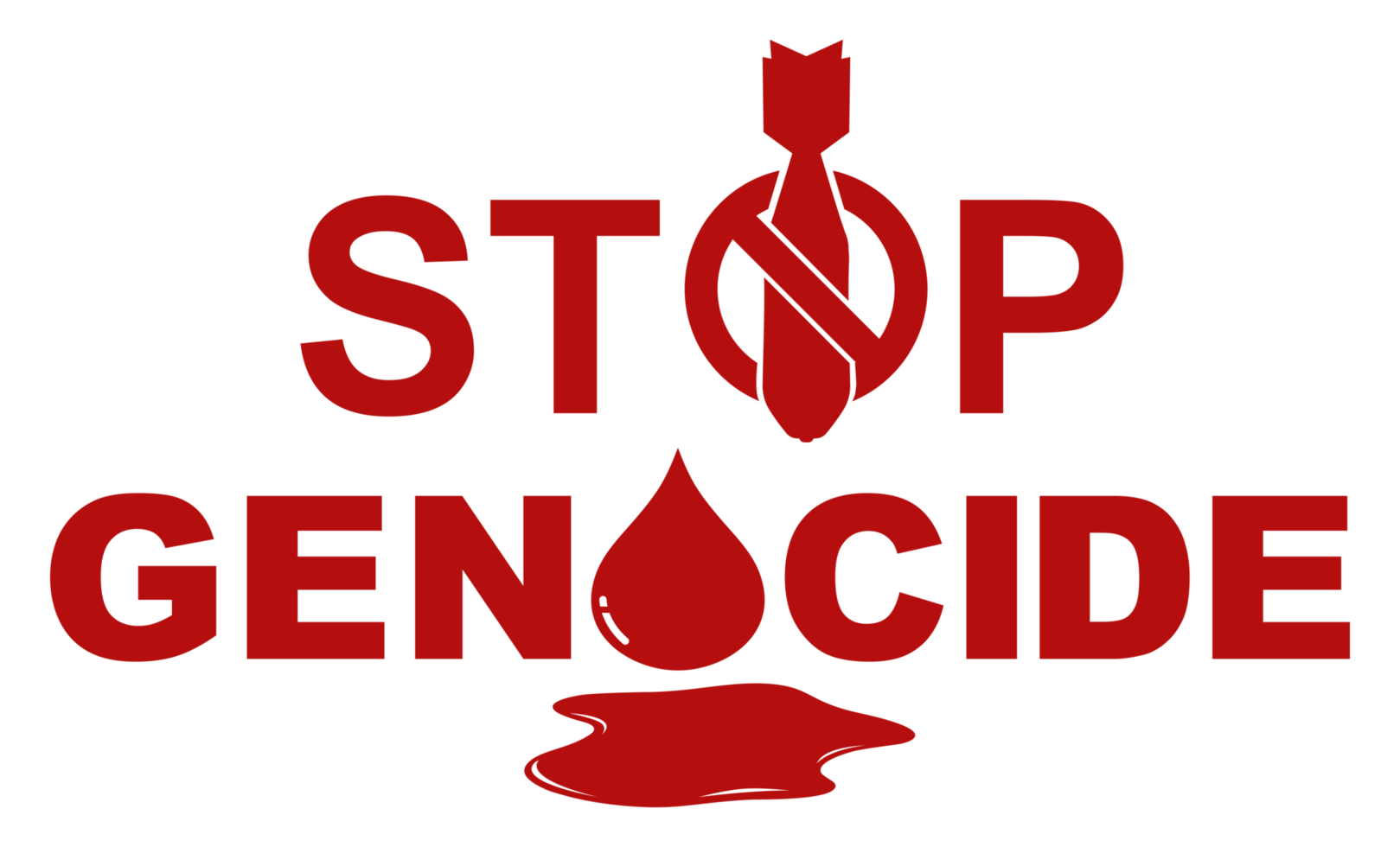 Stop Genocide Sign, can use for Poster Design, Banner, Sticker, T-Shirt, Website, Art Illustration, News Illustration or for Graphic Design Element. Format PNG