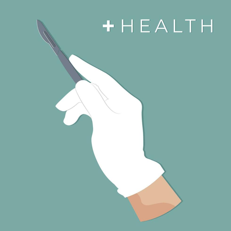 hand with syringe. A hand holds a syringe. Medicine vector illustration