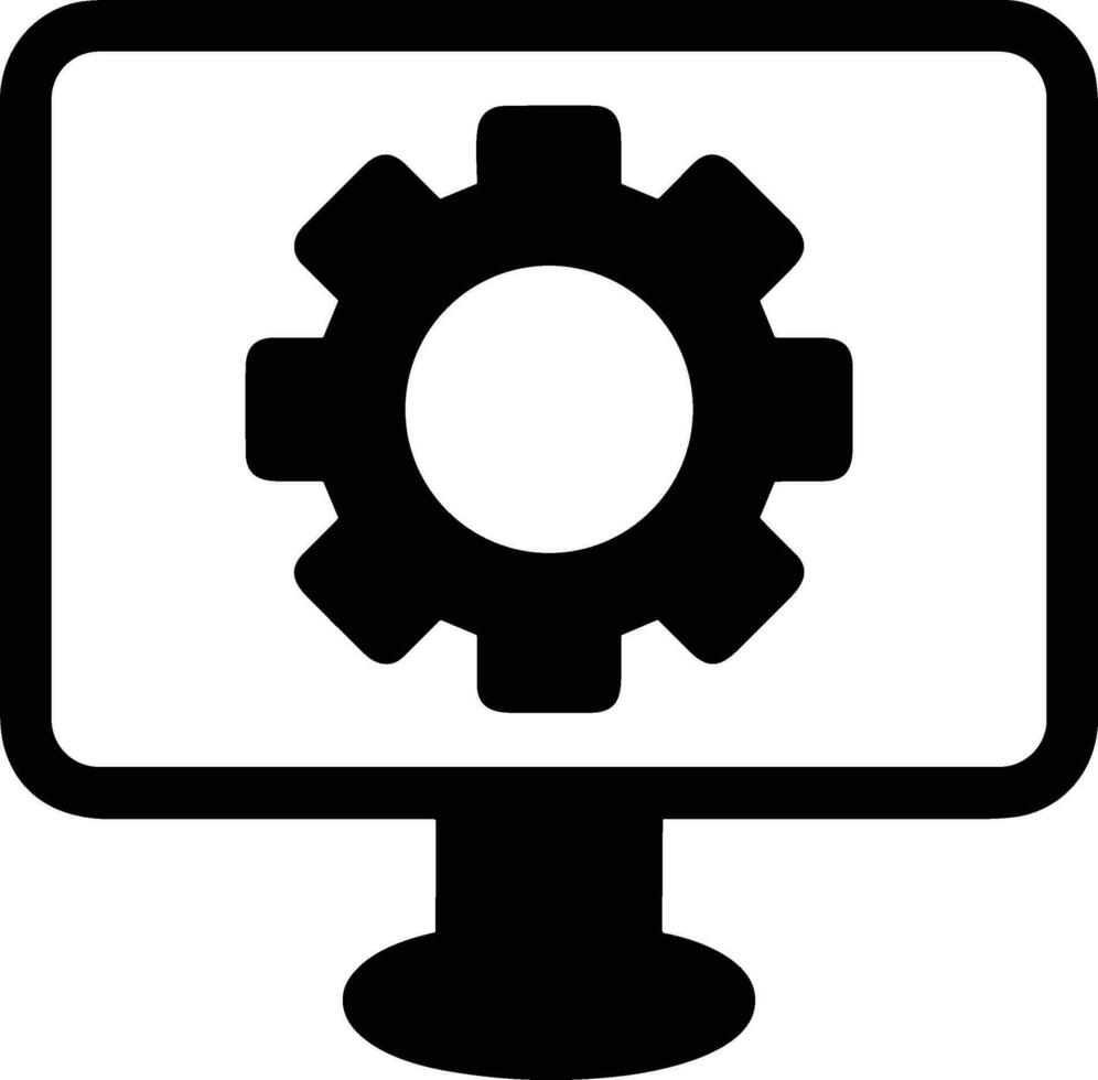 Gear setting symbol icon vector image. Illustration of the industrial wheel mechine mechanism design image