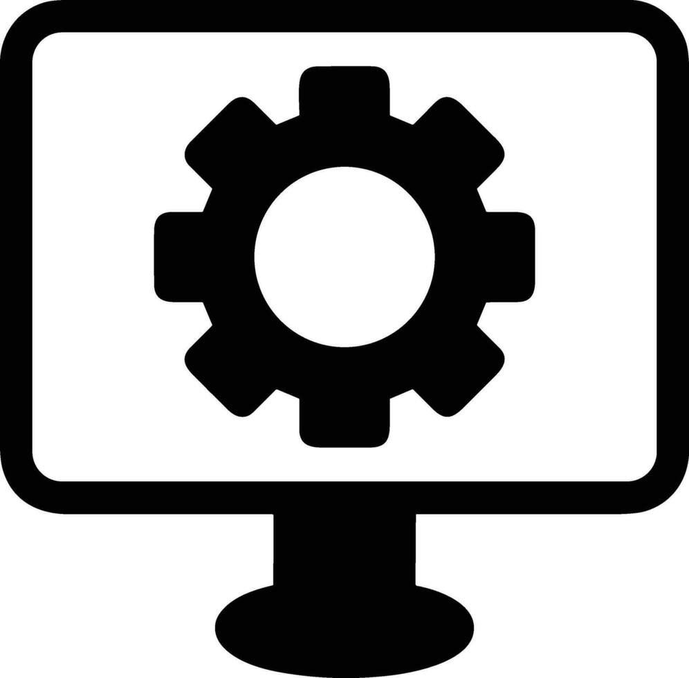 Gear setting symbol icon vector image. Illustration of the industrial wheel mechine mechanism design image