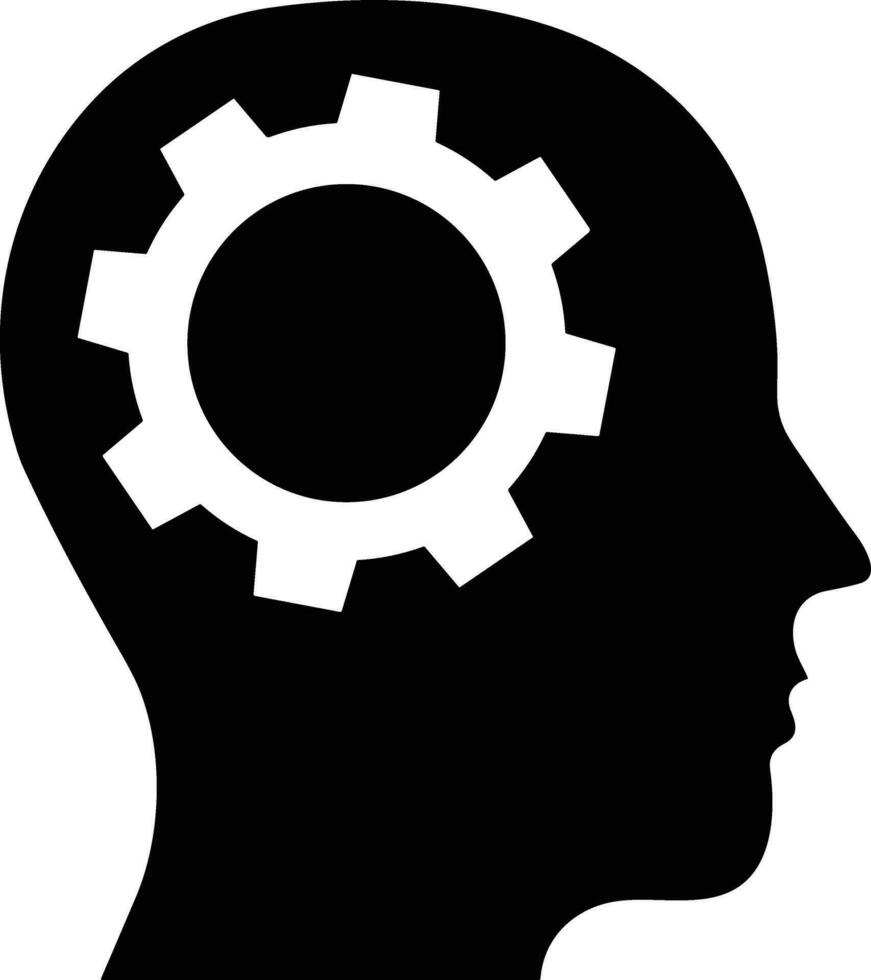 Gear setting symbol icon vector image. Illustration of the industrial wheel mechine mechanism design image