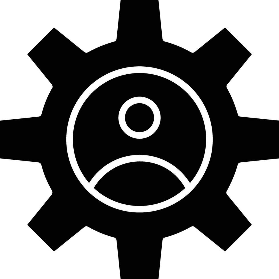 Gear setting symbol icon vector image. Illustration of the industrial wheel mechine mechanism design image