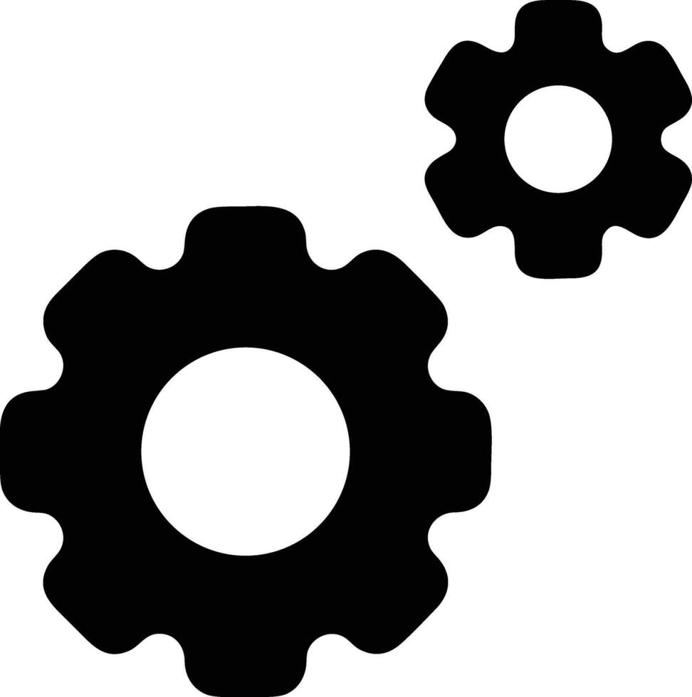 Gear setting symbol icon vector image. Illustration of the industrial wheel mechine mechanism design image