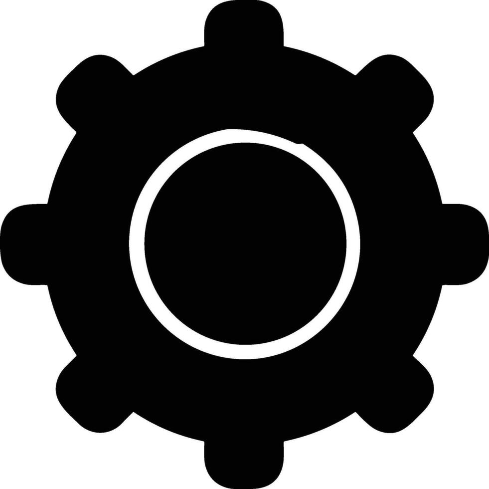 Gear setting symbol icon vector image. Illustration of the industrial wheel mechine mechanism design image