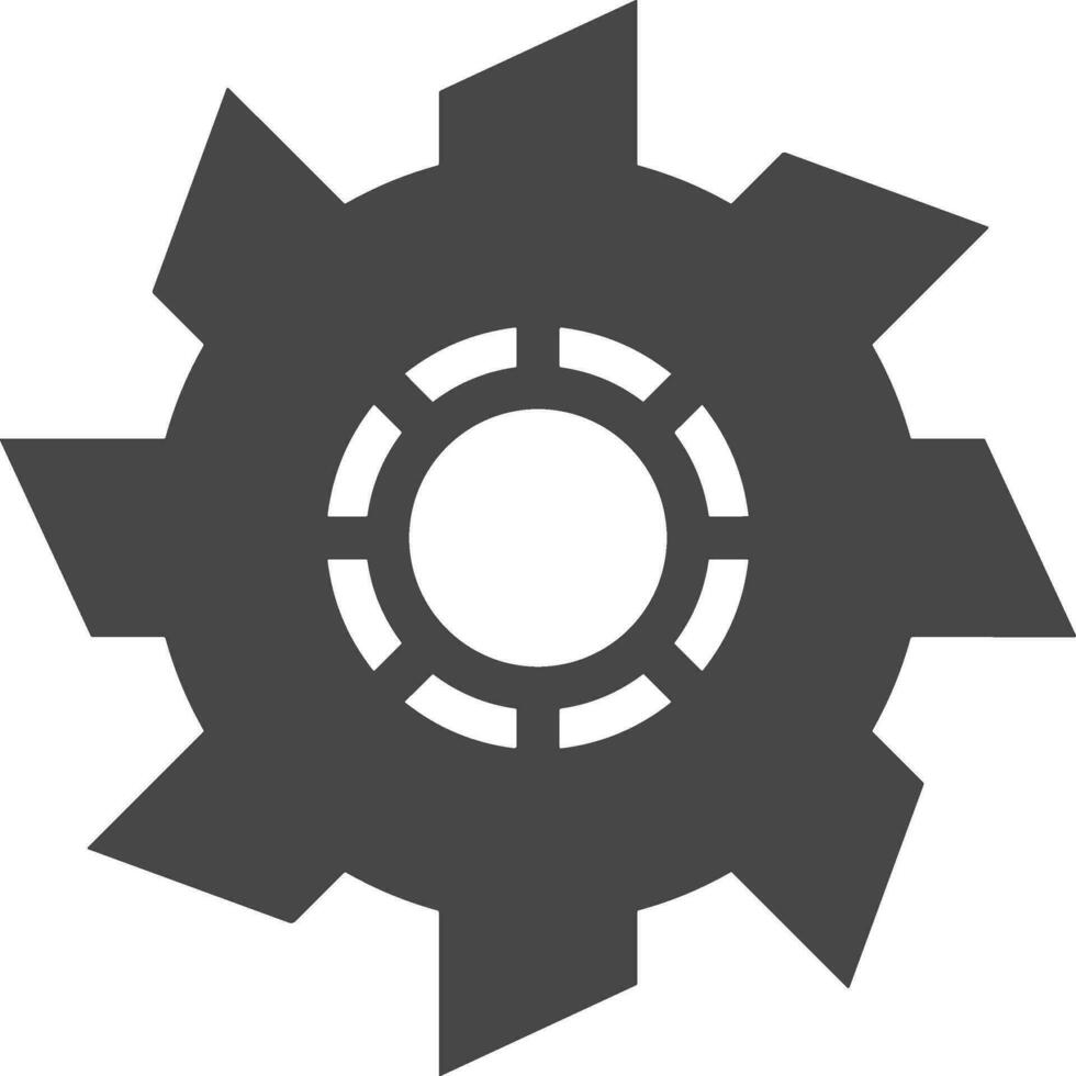 Gear setting symbol icon vector image. Illustration of the industrial wheel mechine mechanism design image