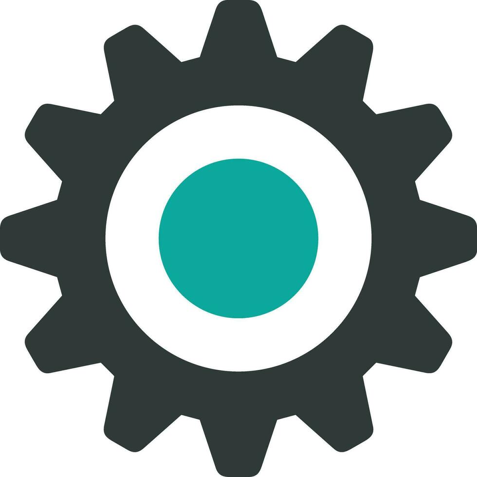 Gear setting symbol icon vector image. Illustration of the industrial wheel mechine mechanism design image