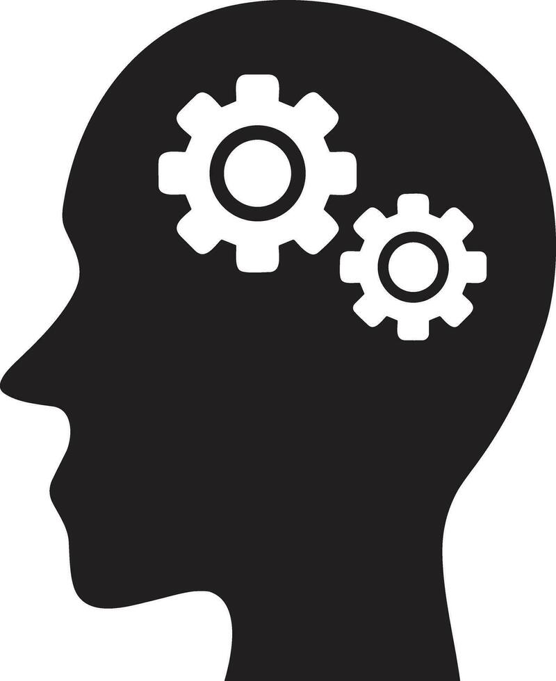 Gear setting symbol icon vector image. Illustration of the industrial wheel mechine mechanism design image