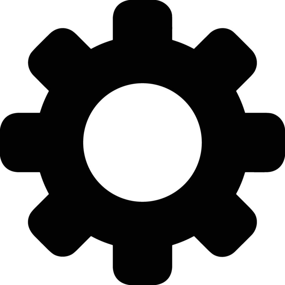 Gear setting symbol icon vector image. Illustration of the industrial wheel mechine mechanism design image