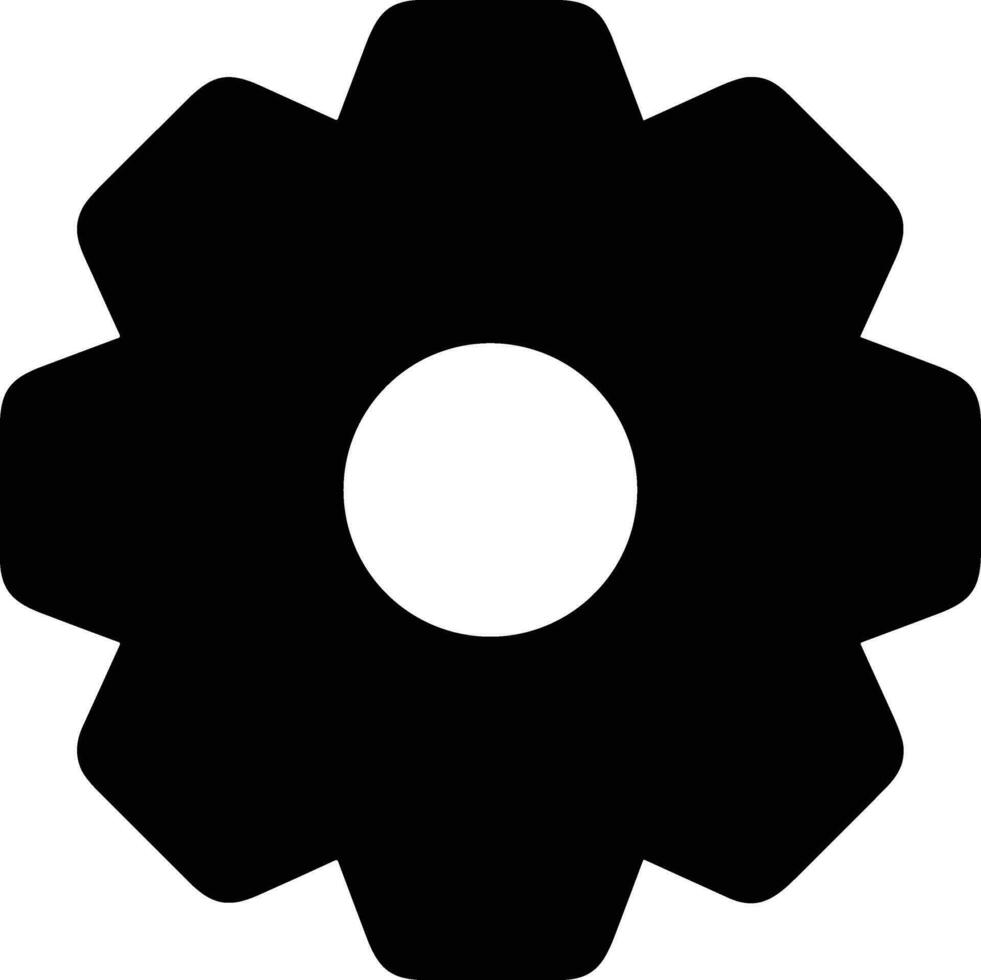 Gear setting symbol icon vector image. Illustration of the industrial wheel mechine mechanism design image