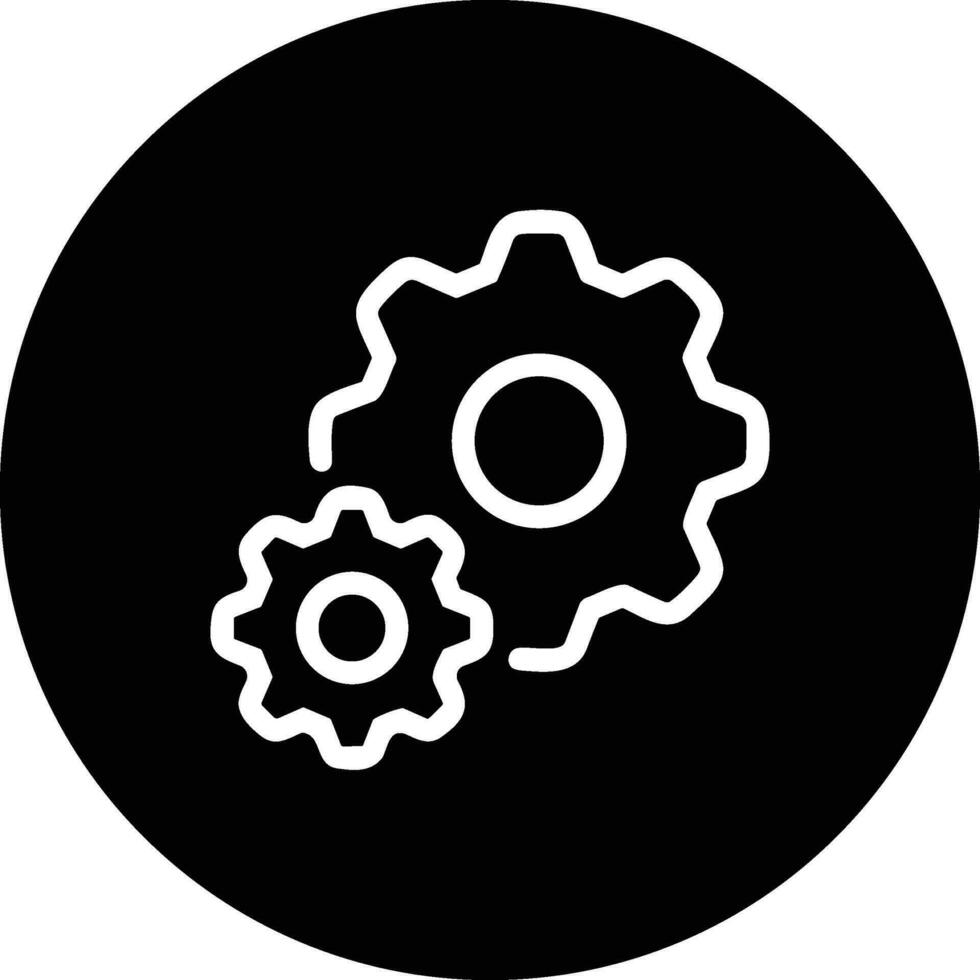 Gear setting symbol icon vector image. Illustration of the industrial wheel mechine mechanism design image