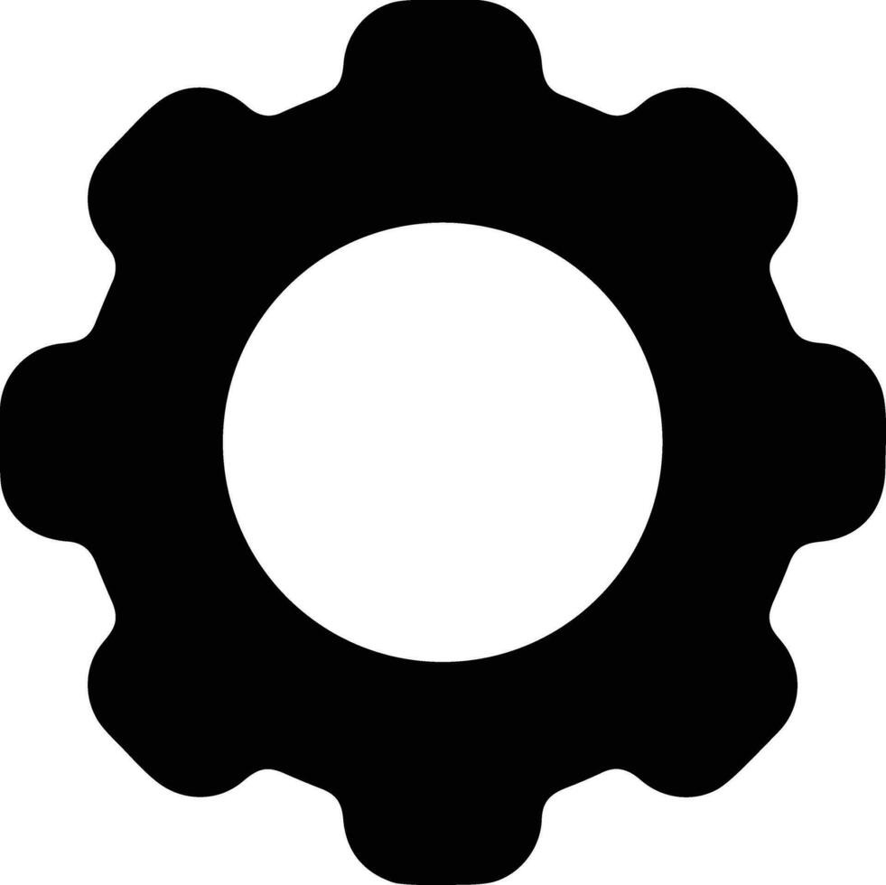 Gear setting symbol icon vector image. Illustration of the industrial wheel mechine mechanism design image