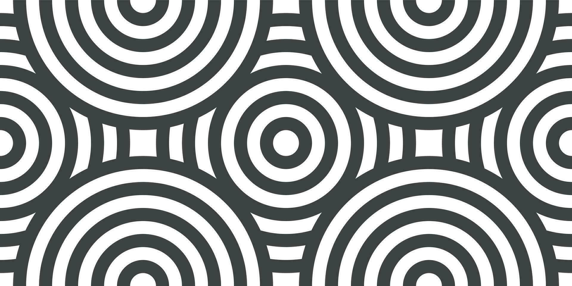 Abstract lines geometric seamless pattern. Rounded pattern. Vector background.