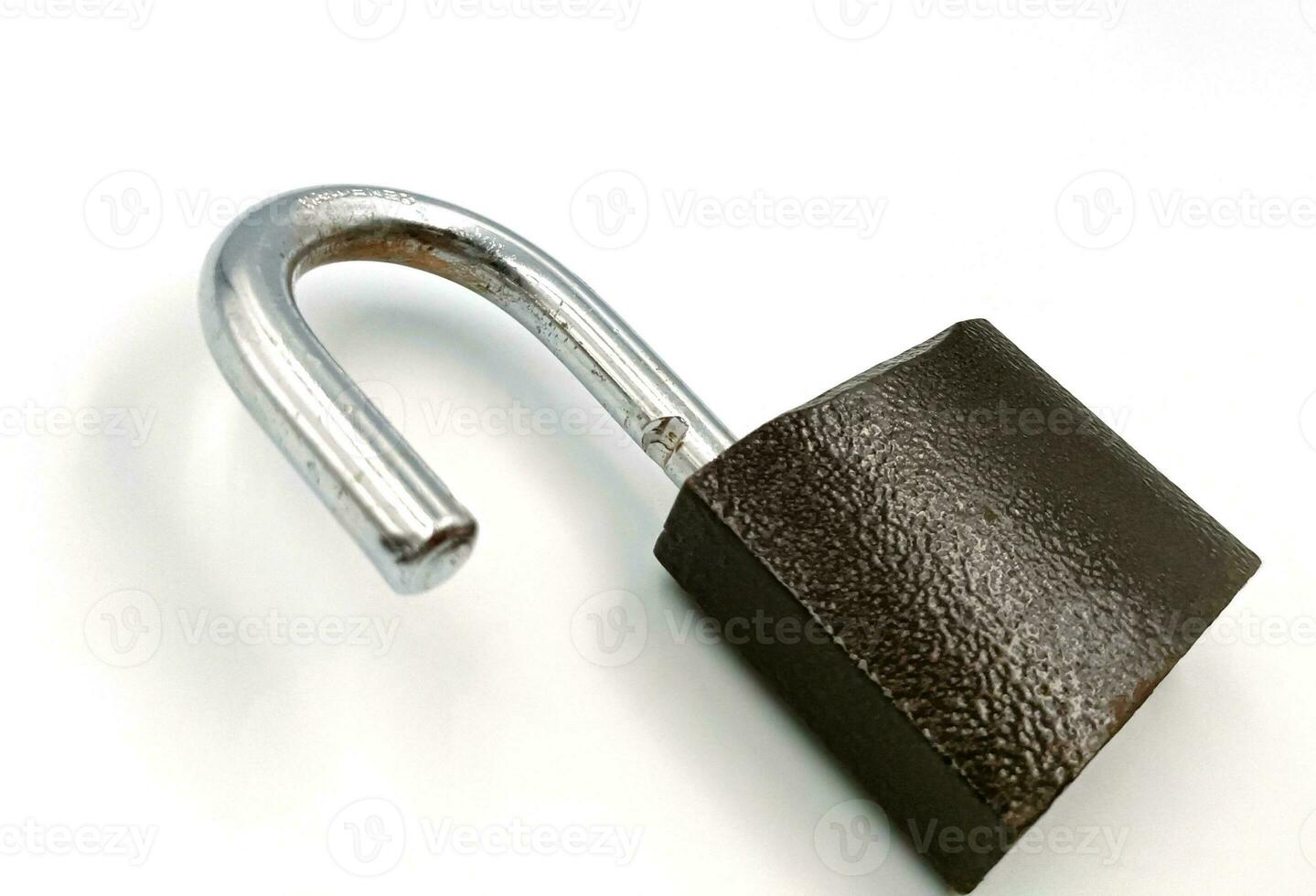 padlock isolated on white background photo