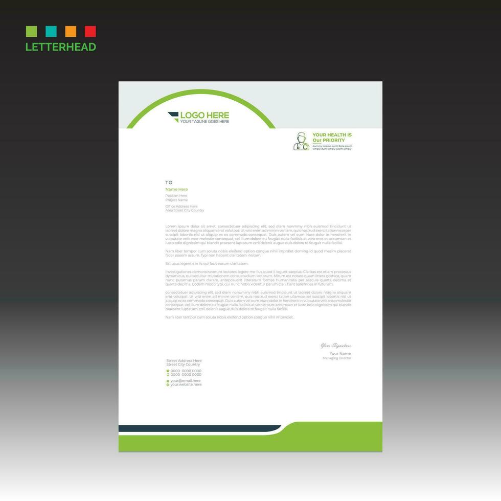 letterhead design for any best use vector