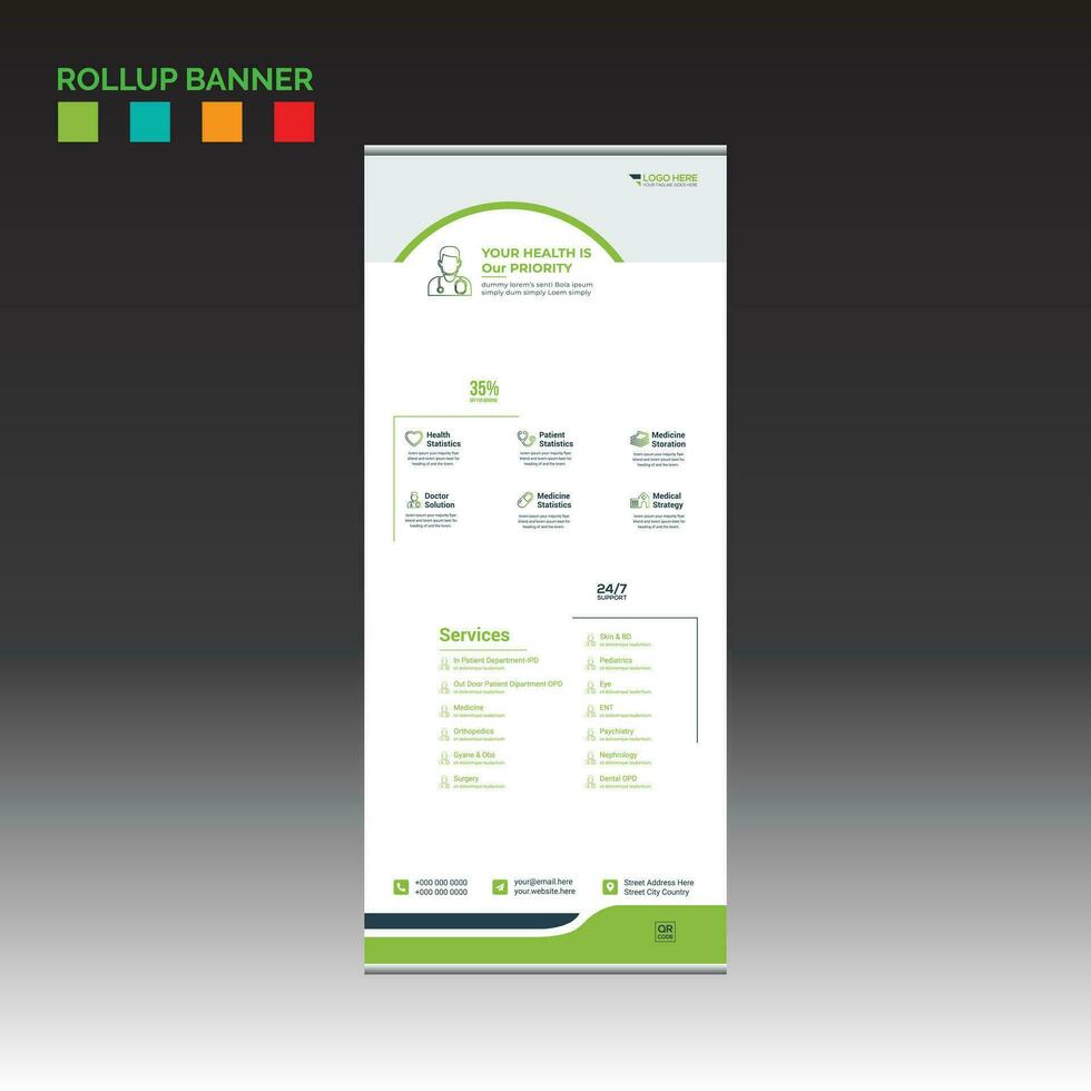 roll up banner for corporate and any best use vector