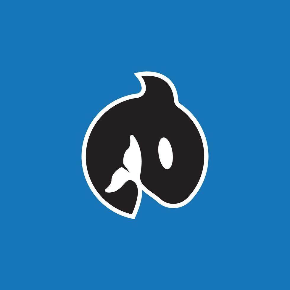 Orca icon and symbol vector template illustration