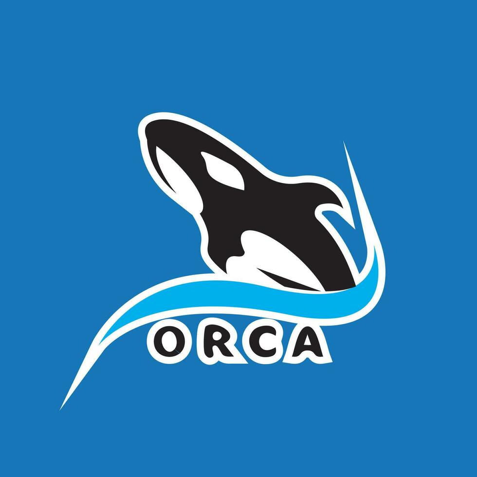 Orca icon and symbol vector template illustration