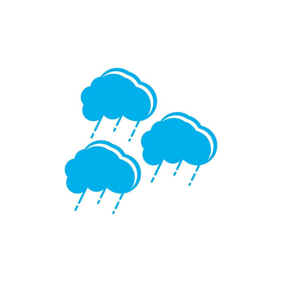 Rain icon and symbol vector template illustration