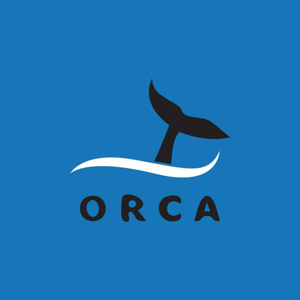 Orca icon and symbol vector template illustration