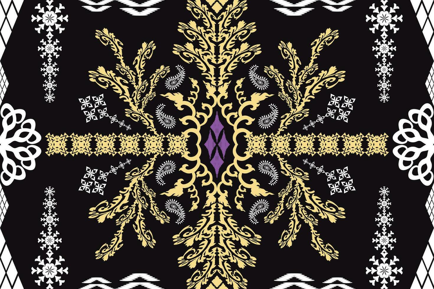 ikat étnico azteca bordado estilo.figura geométrico oriental tradicional Arte patrón de diseño para ikat fondo,fondo de pantalla,moda,ropa,envoltura,tela,elemento,pareo,gráfico,vector ilustración. vector