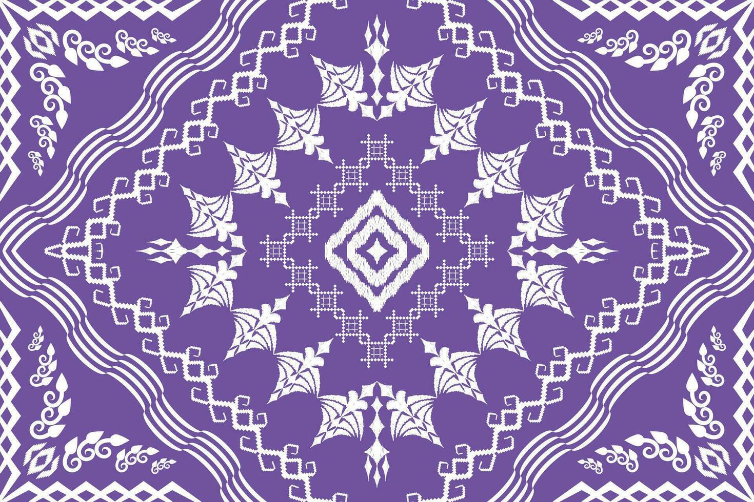 Ikat ethnic aztec embroidery style.Figure Geometric oriental traditional art pattern.Design for ikat background,wallpaper,fashion,clothing,wrapping,fabric,element,sarong,graphic,vector illustration. vector