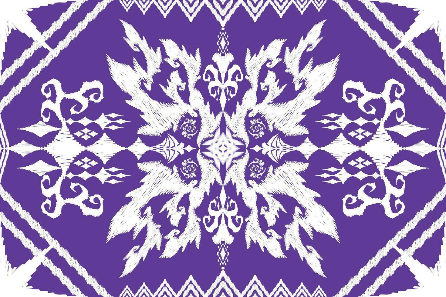 Ikat ethnic aztec embroidery style.Figure Geometric oriental traditional art pattern.Design for ikat background,wallpaper,fashion,clothing,wrapping,fabric,element,sarong,graphic,vector illustration. vector