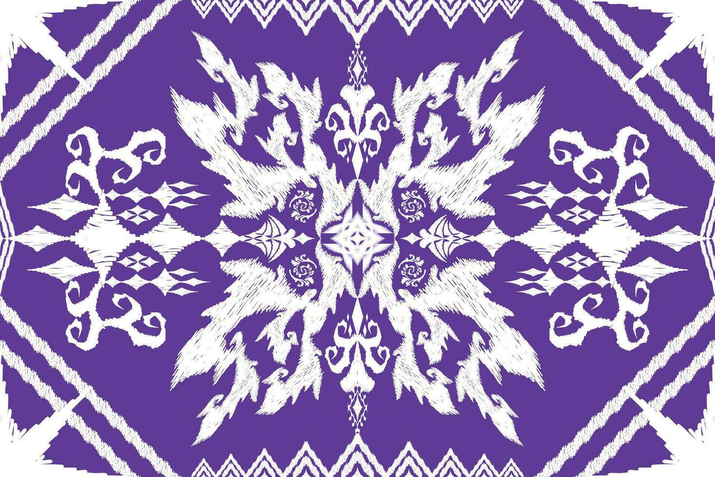 Ikat ethnic aztec embroidery style.Figure Geometric oriental traditional art pattern.Design for ikat background,wallpaper,fashion,clothing,wrapping,fabric,element,sarong,graphic,vector illustration. vector