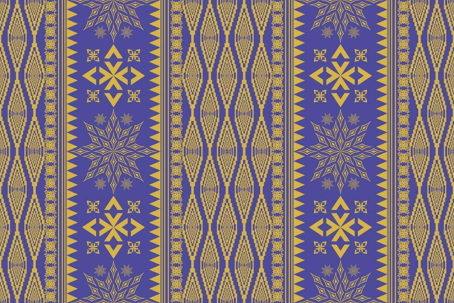 Ikat ethnic aztec embroidery style.Figure Geometric oriental traditional art pattern.Design for ikat background,wallpaper,fashion,clothing,wrapping,fabric,element,sarong,graphic,vector illustration. vector