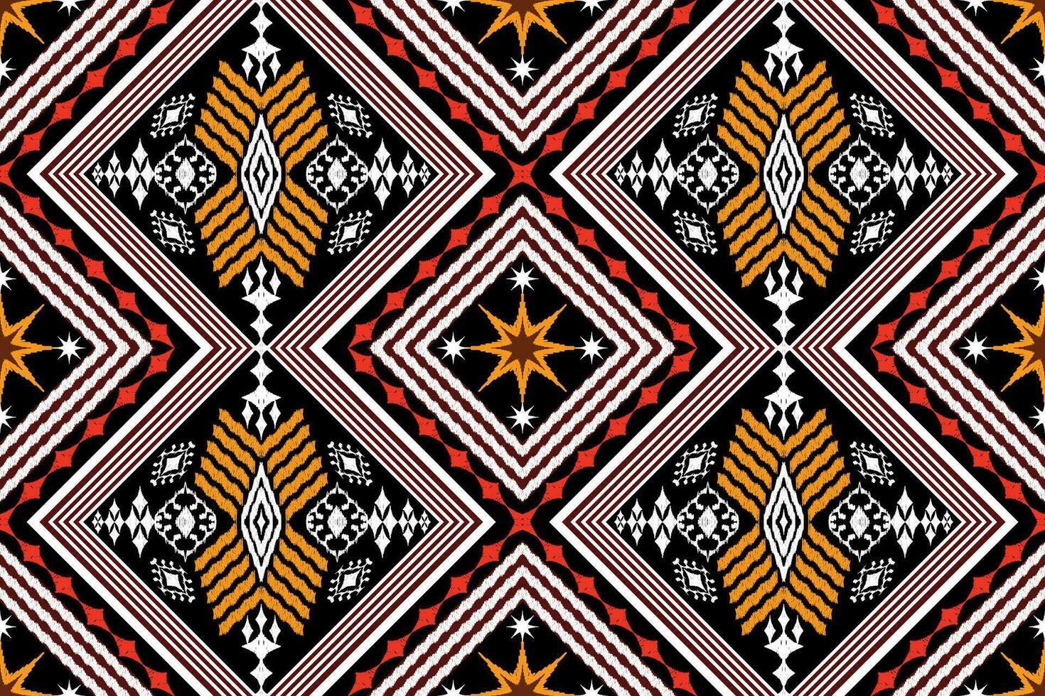 Ikat ethnic aztec embroidery style.Figure Geometric oriental traditional art pattern.Design for ikat background,wallpaper,fashion,clothing,wrapping,fabric,element,sarong,graphic,vector illustration. vector