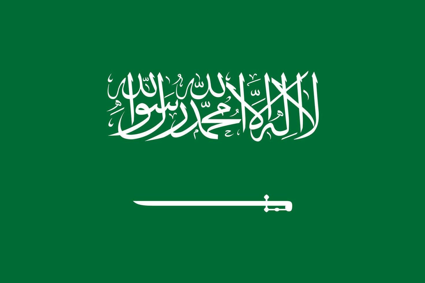 Saudi Arabia flag vector. National flag Kingdom of Saudi Arabia. vector