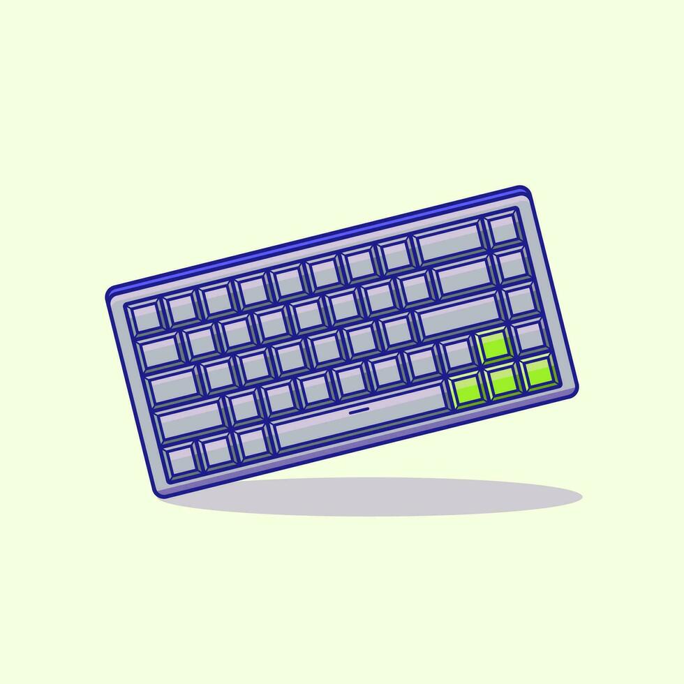 teclado computadora, teclado juego de azar, jugador y flámula equipo vector