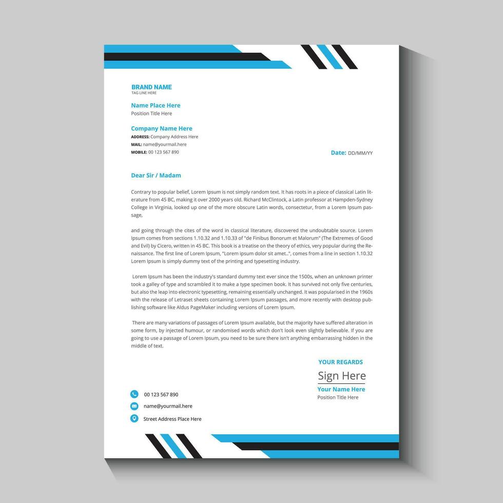 Letterhead design template vector