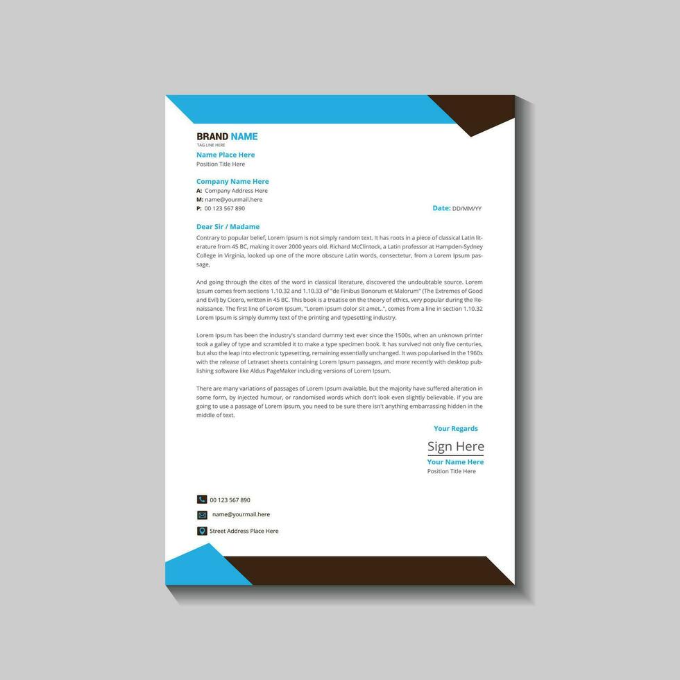 Letterhead design template vector