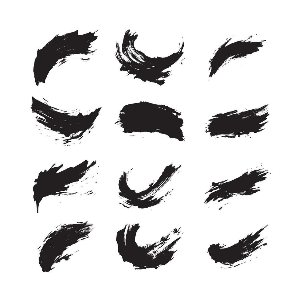 Abstract Vector Grunge Brush Stroke Vector Design Template