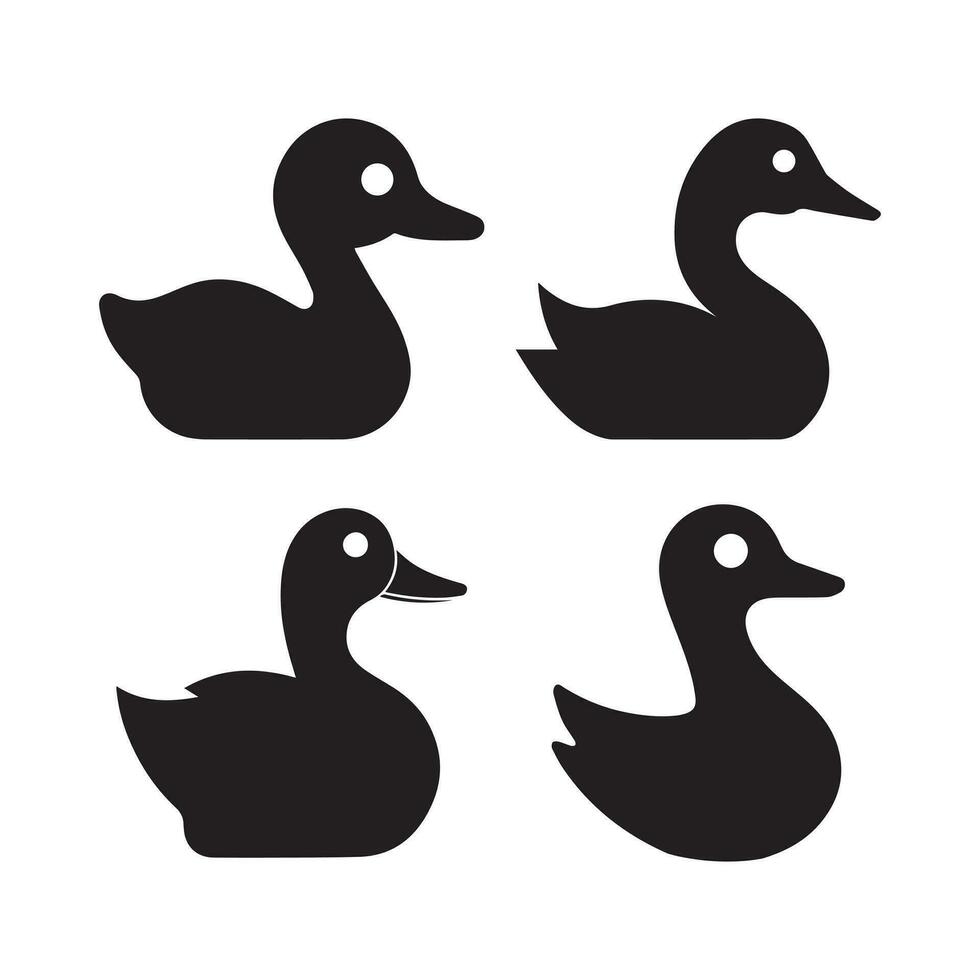 Abstract Vector Duck Icon Design Template
