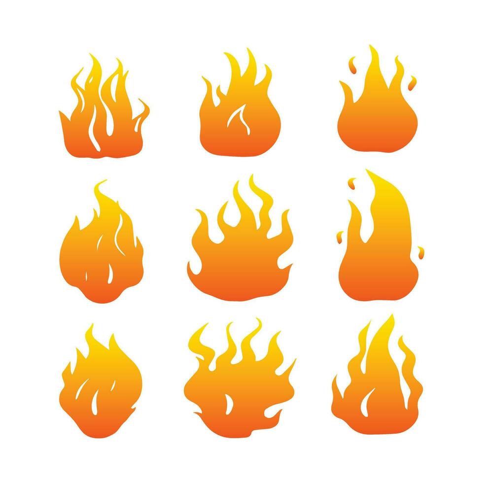 Abstract Vector Fire or Flame Icon Design Template