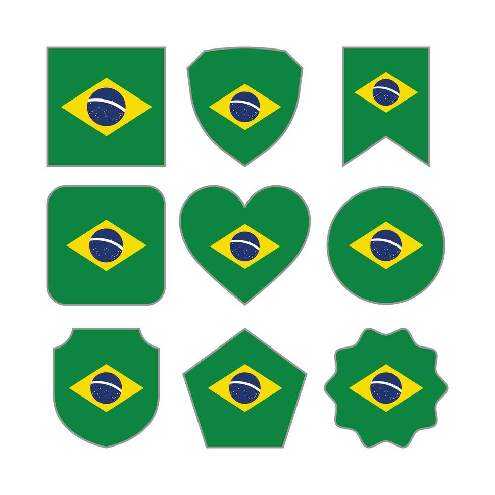 moderno resumen formas de Brasil bandera vector diseño modelo