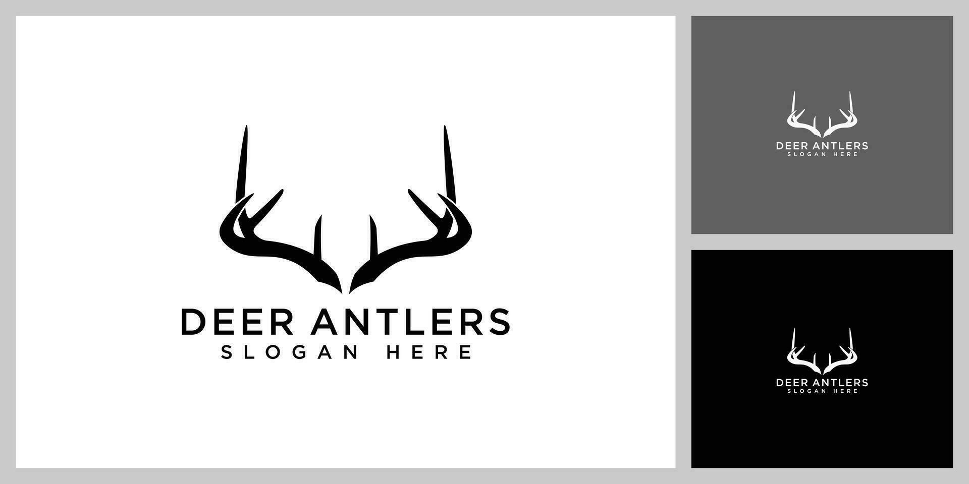 Deer antlers vector design template