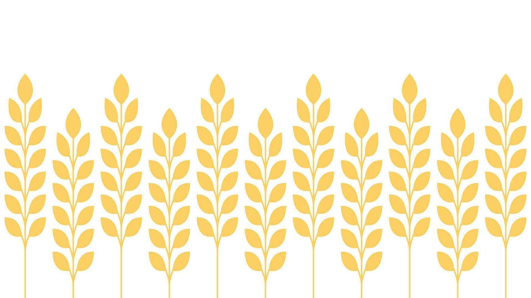 Wheat pattern wallpaper. oat symbol. free space for text. rice sign. Rice pattern wallpaper. vector