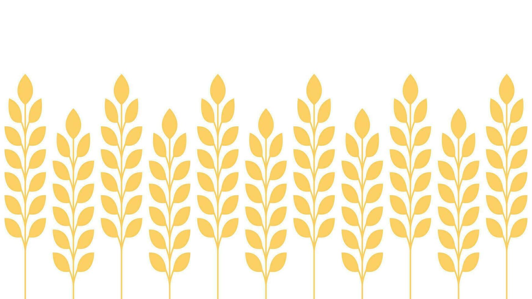 Wheat pattern wallpaper. oat symbol. free space for text. rice sign. Rice pattern wallpaper. vector