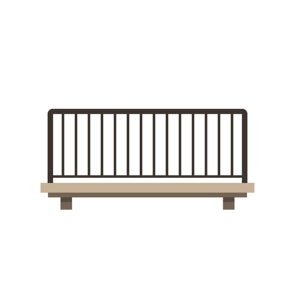 Balcony cartoon vector. Railing vector. Fence vector. vector