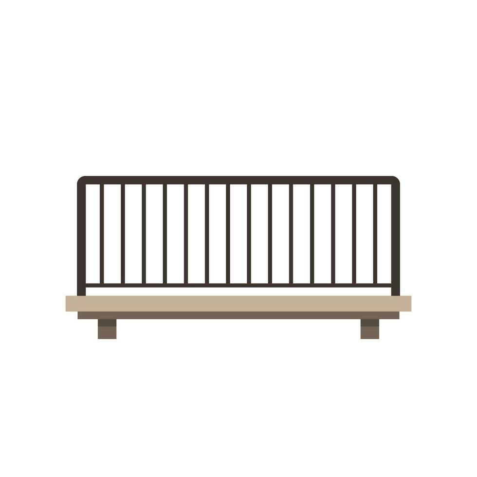 Balcony cartoon vector. Railing vector. Fence vector. vector