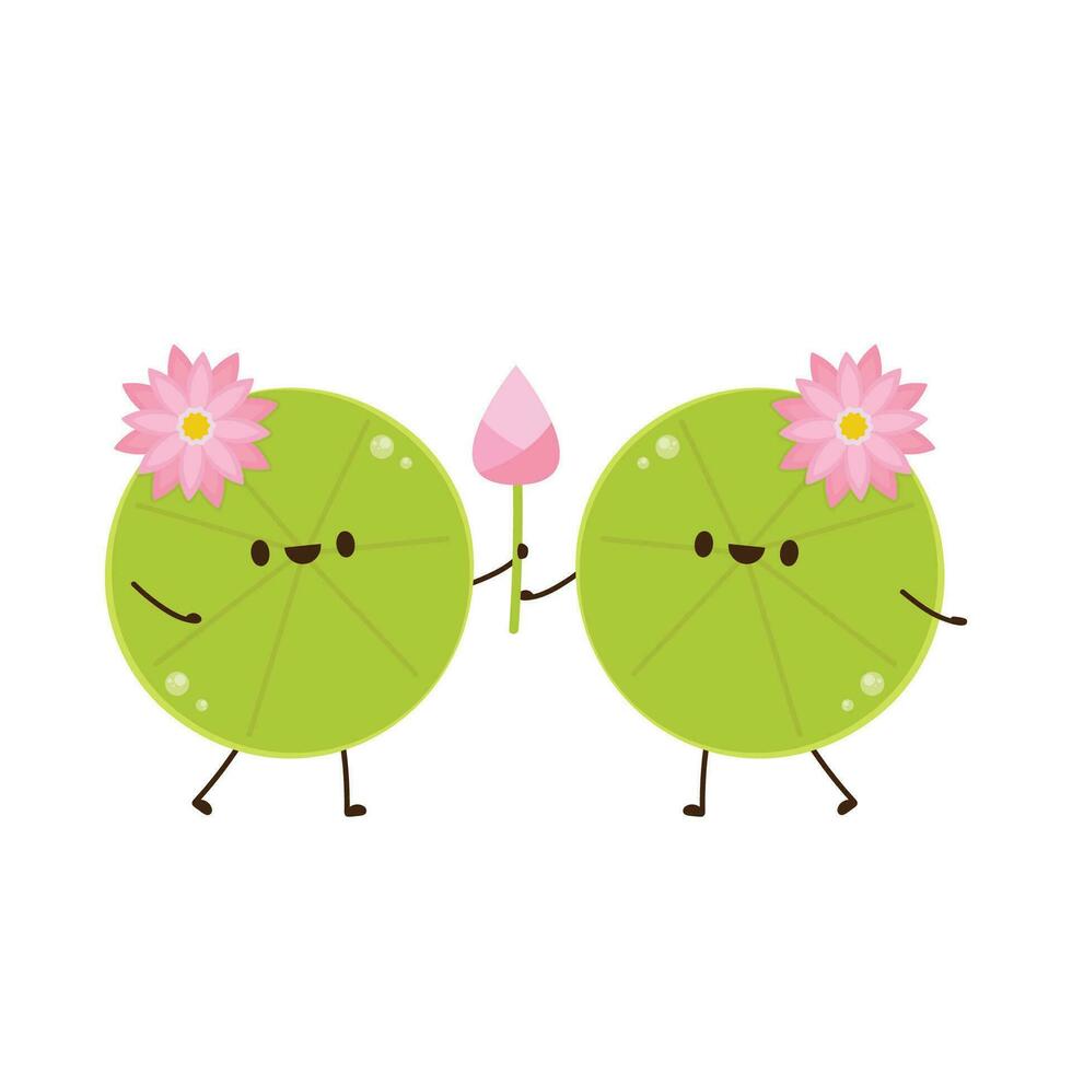 Lily pad character design. Lotus flower. 34776396 Vector Art at Vecteezy