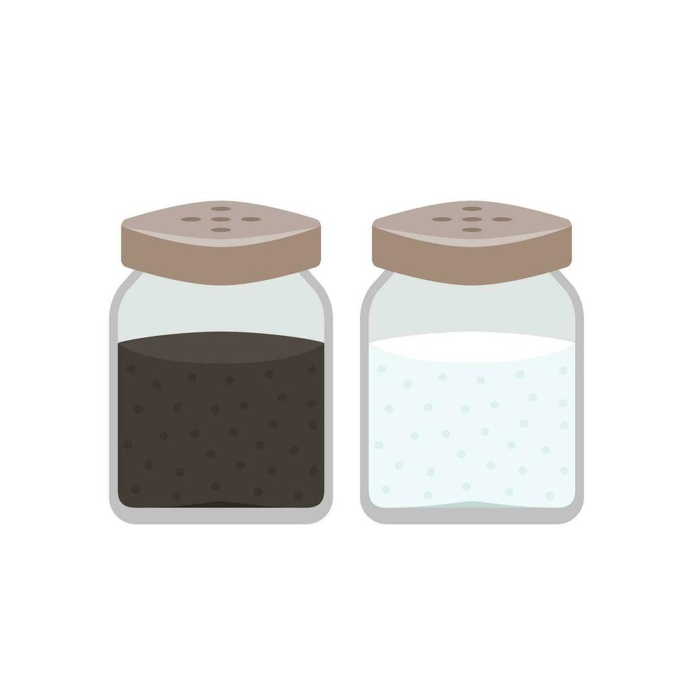 Salt and pepper vector. wallpaper. salt and pepper on white background