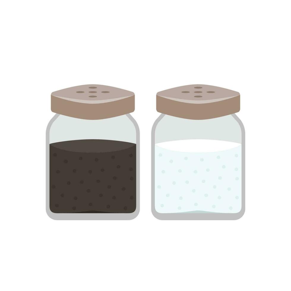 Salt and pepper vector. wallpaper. salt and pepper on white background. vector