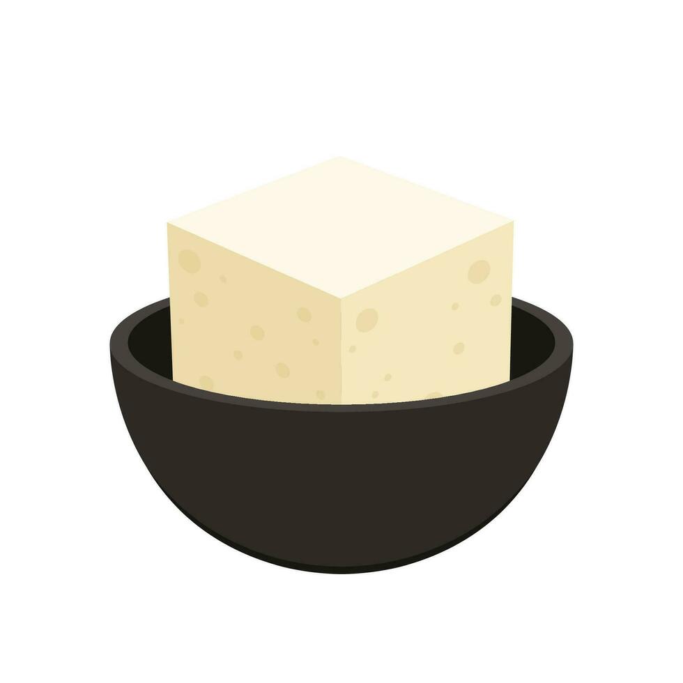 tofu vector. tofu en el taza. fondo de pantalla. gratis espacio para texto. vector