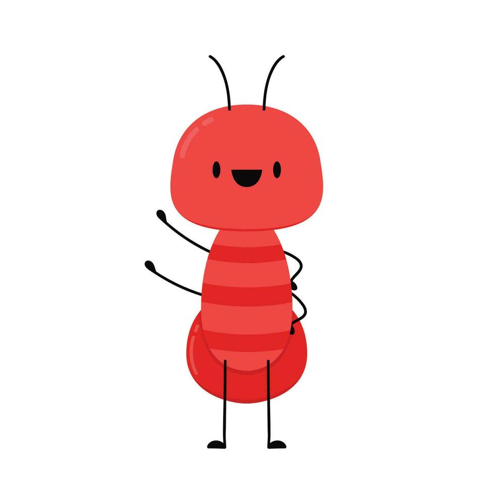 Ant character vector. Ant on white background. vector