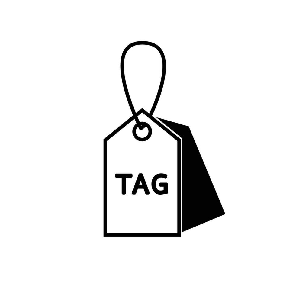 Tag logo design. Tag doodle symbol vector. vector