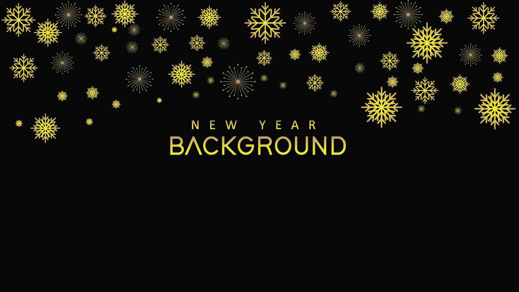 Happy New Year Premium background wave line isolated black background. Modern futuristic graphic design element. minimalist symmetric. vector