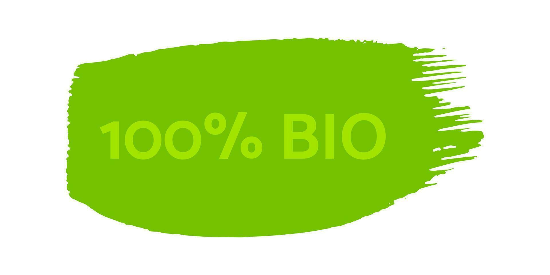 Green natural bio labels vector